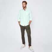 Turquoise Linen Shirt 