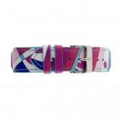 Pink Multicolor Leather Strap